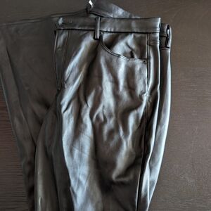 Good American Women's Black Faux Leather Pants